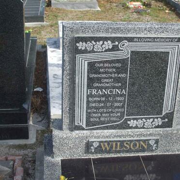 WILSON Francina 1933-2007
