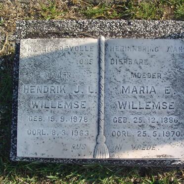 WILLEMSE Hendrik J.L. 1878-1963 &amp; Maria E. 1886-1970