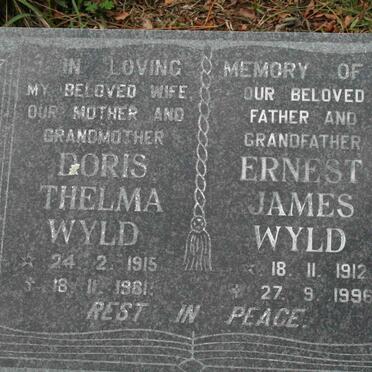 WYLD Ernest James 1912-1996 &amp; Doris Thelma 1915-1981