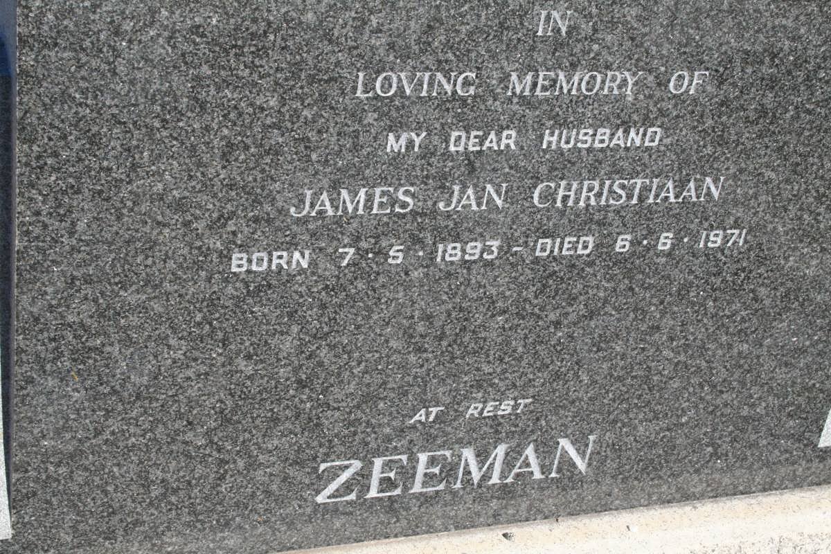 ZEEMAN James Jan Christiaan 1893-1971