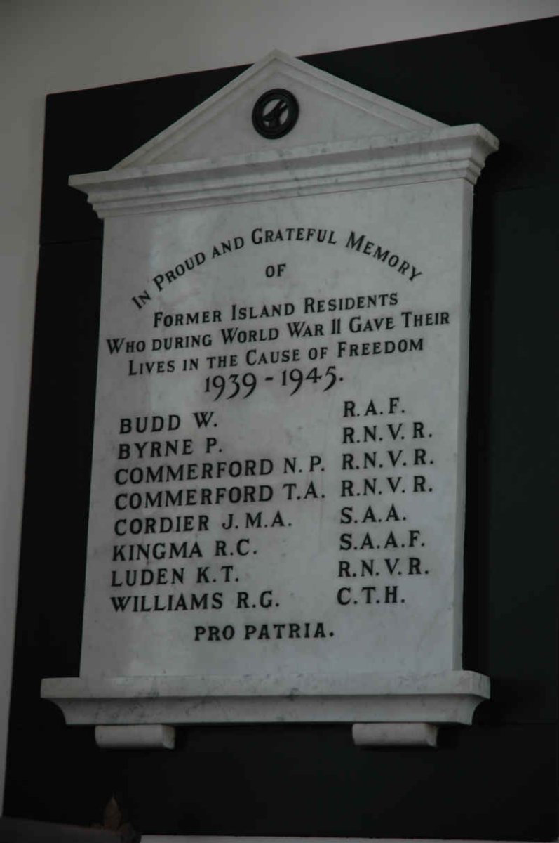 4. Inside the Garrison Church - Memorial - Former Island Residents