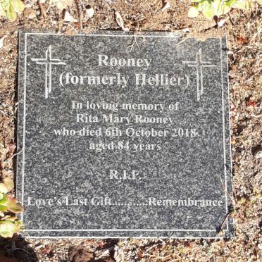 ROONEY Rita Mary formerly HELLIER -2018