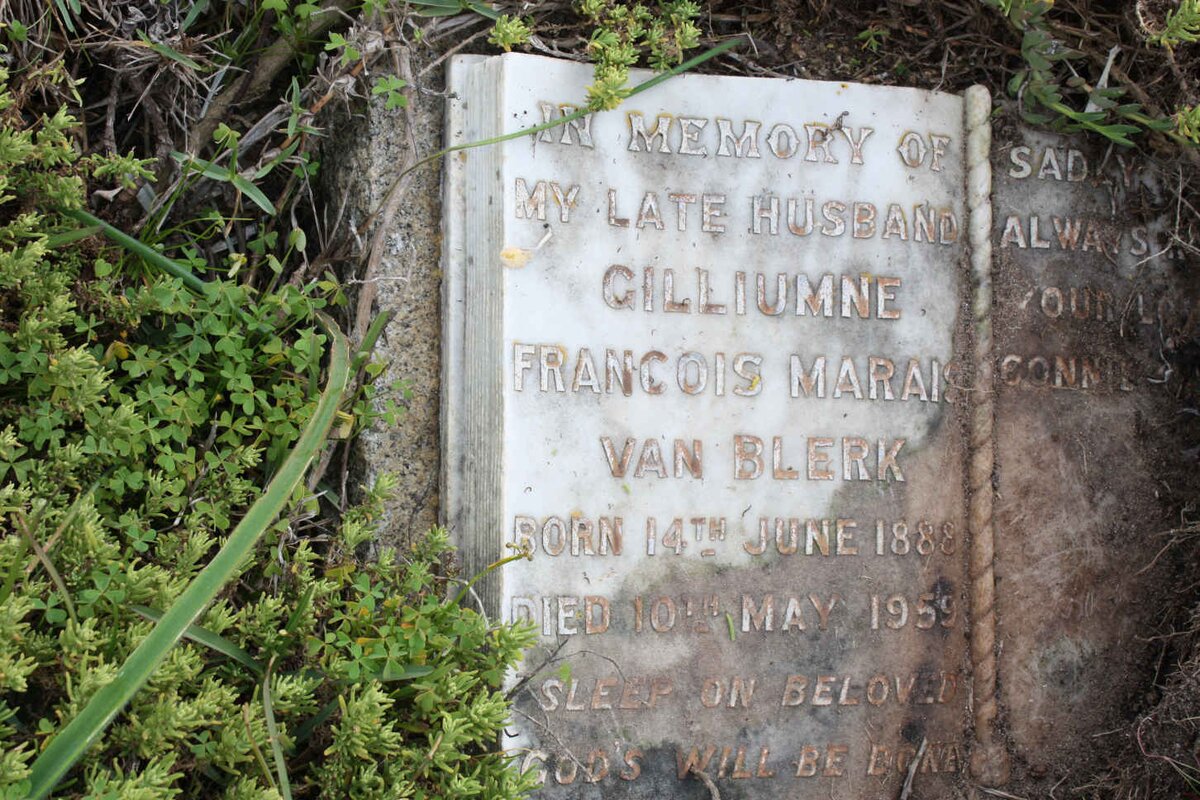 BLERK Gilliumne Francois Marais, van 1888-1959