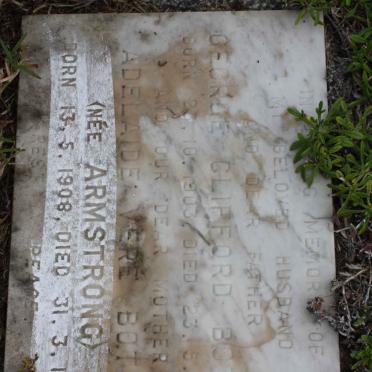 BOTHA George Clifford 1903-1961 &amp; Adelaide Vere ARMSTRONG 1908-1964