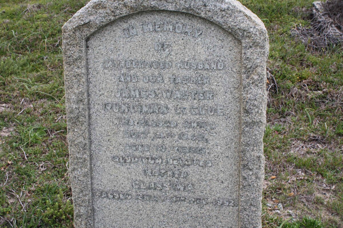 CLUE James Walter Rungiman, le -1949 &amp; Classina -1952