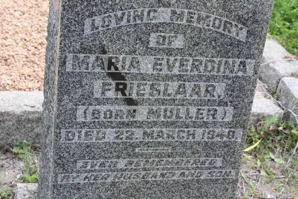 FRIESLAAR Maria Everdina nee MULLER -1948