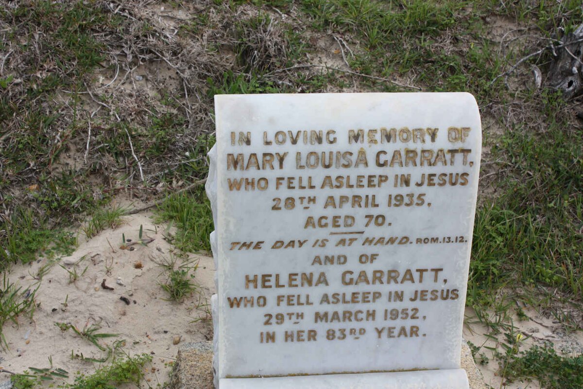 GARRATT Mary Louisa -1935 :: GARRATT Helena -1952