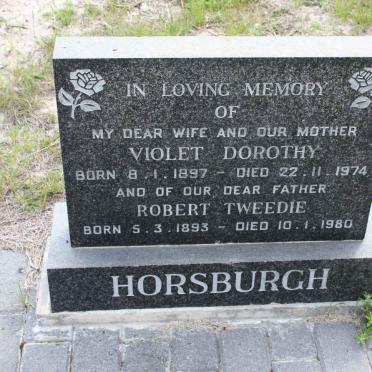 HORSBURGH Robert Tweedie 1893-1980 &amp; Violet Dorothy 1897-1974