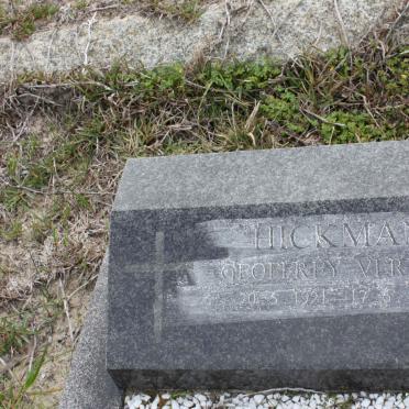 HICKMAN Geoffrey Vernon 1921-1925