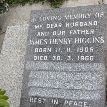 HIGGINS James Henry 1905-1968 &amp; Sophia Louisa 1906-1985