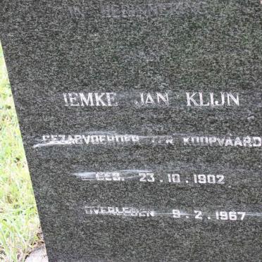 KLIJN Iemke Jan 1902-1967