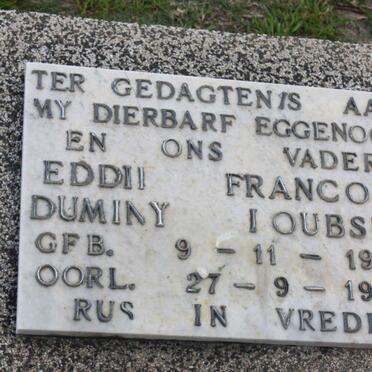 LOUBSER Eddie Francois Duminy 1905-1960