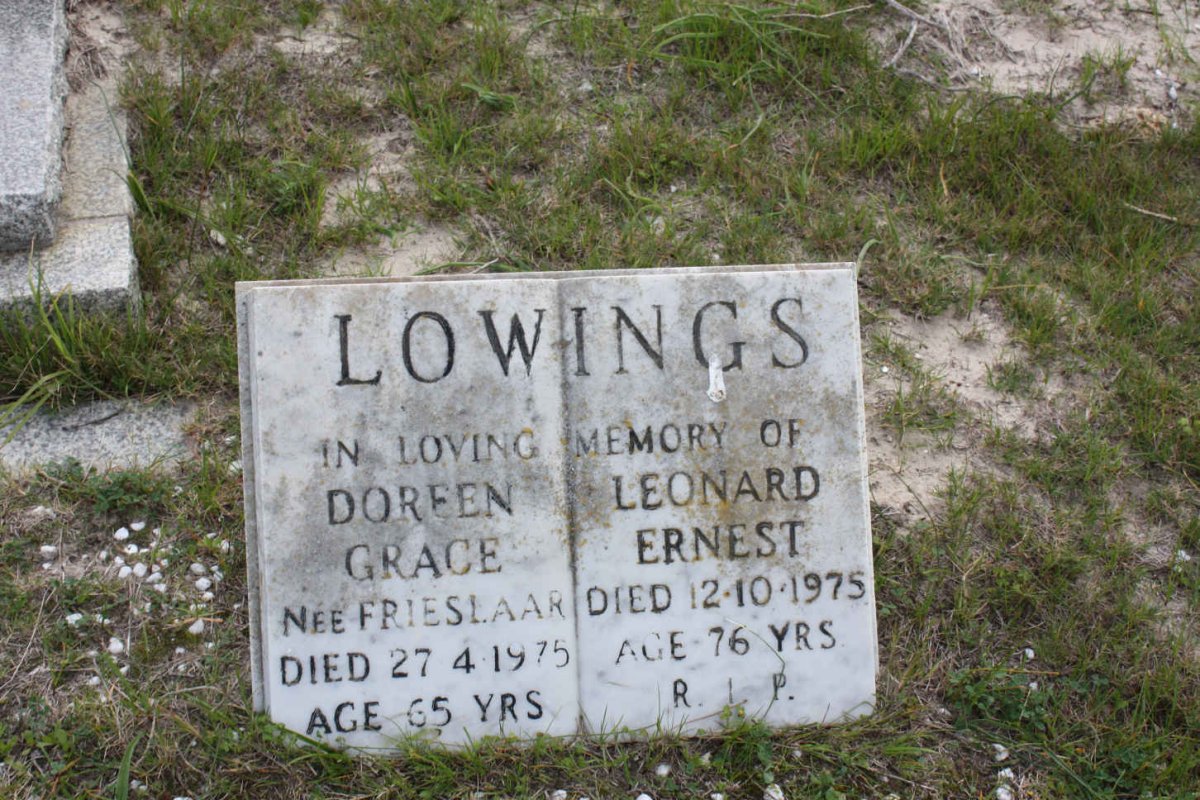 LOWINGS Leonard Ernest -1975 &amp; Doreen Grace FRIESLAAR-1975