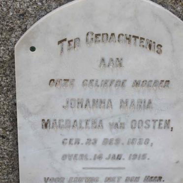 OOSTEN Johanna Maria Magdalena, van 1828-1915