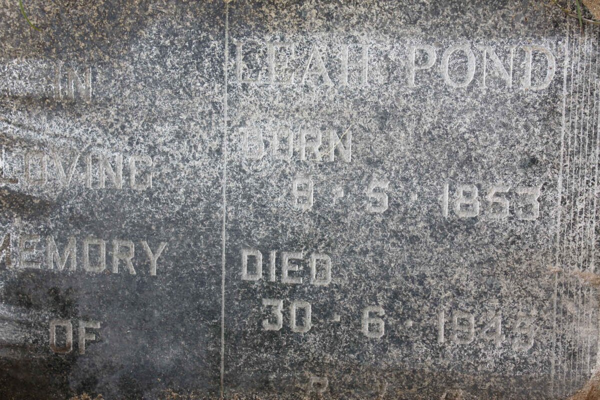 POND Leah 1853-1945