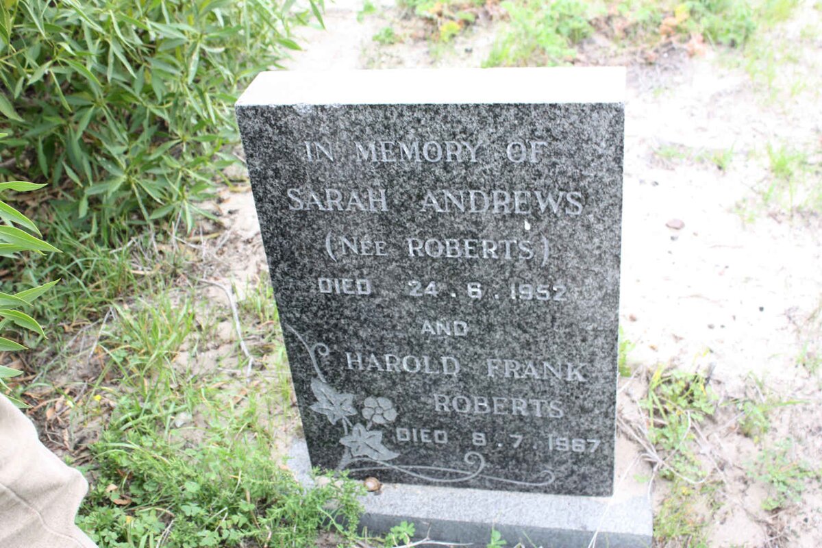 ROBERTS Harold Frank -1967 :: ANDREWS Sarah nee ROBERTS -1952