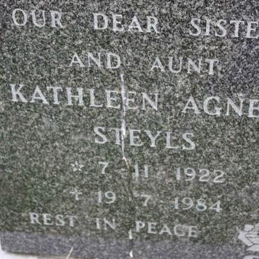 STEYLS Kathleen Agnes 1922-1984