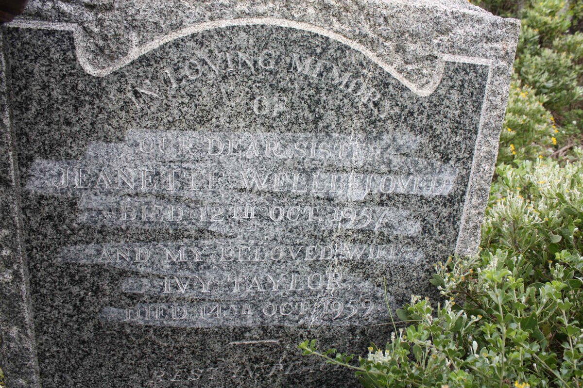 TAYLOR Jeanette nee WELBELOVED -1957 :: TAYLOR Ivy -1959