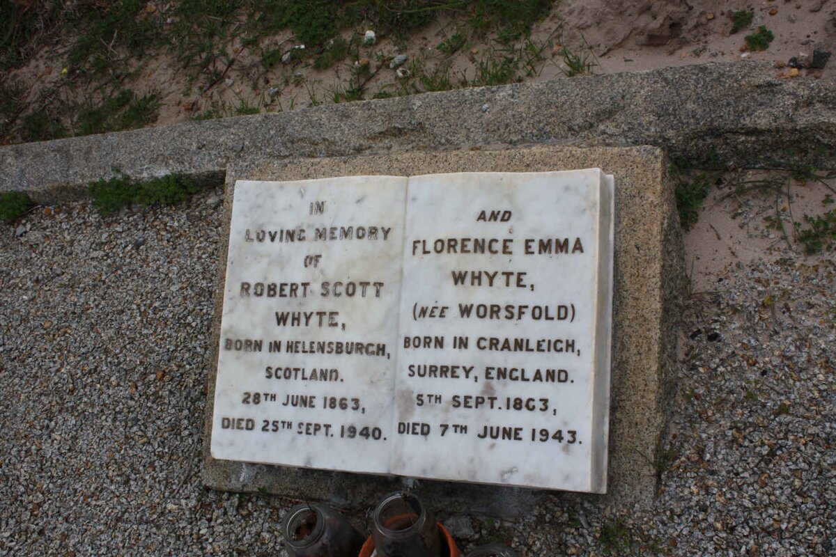 WHYTE Robert Scott 1863-1940 &amp; Florence Emma WORSFOLD 1863-1943