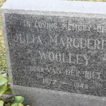 WOOLLEY Julia Marguerite nee VAN DER RIET 1872-1944
