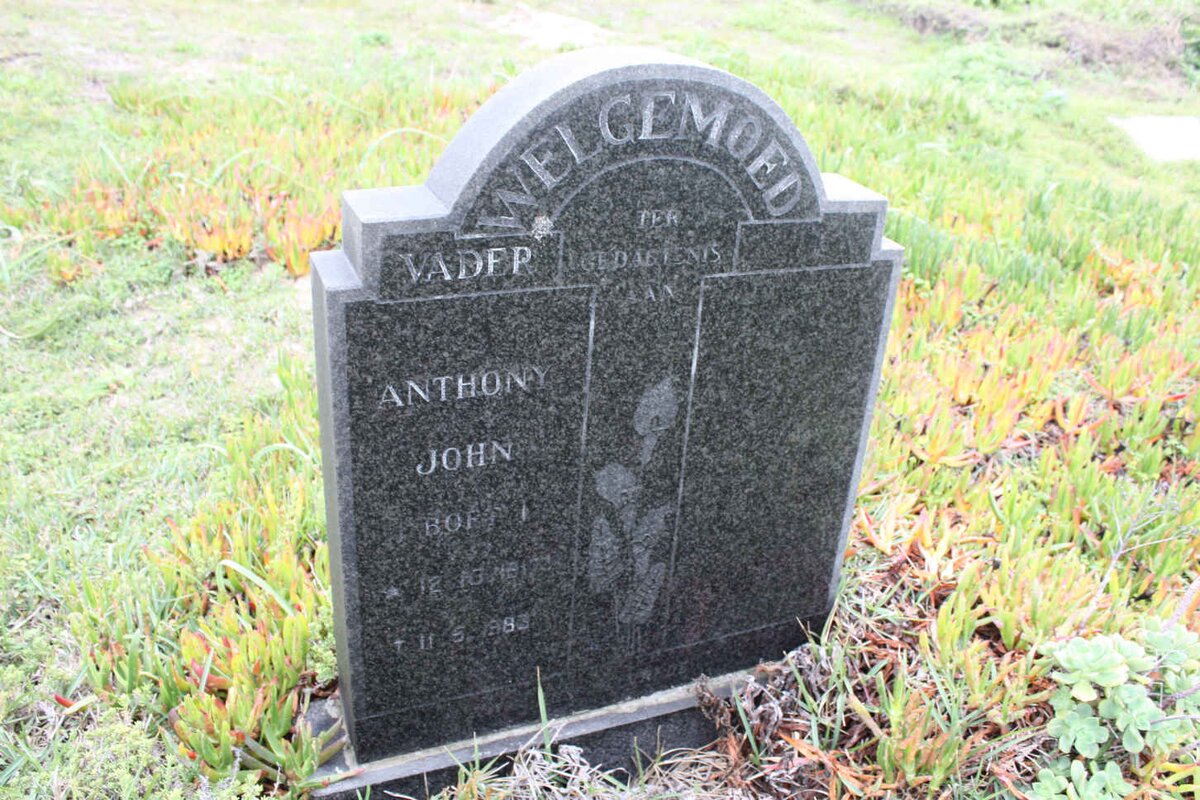 WELGEMOED Anthony John 1917-1983