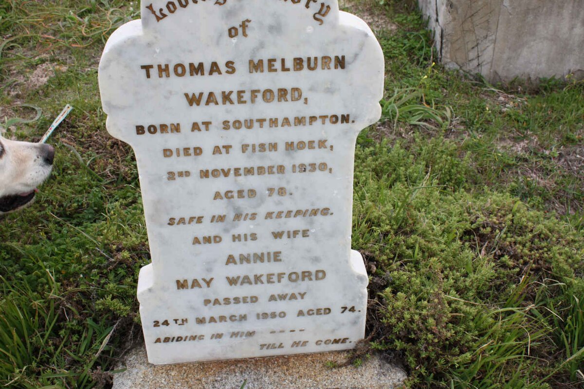 WAKEFORD Thomas Melburn -1930 &amp; Annie May -1950