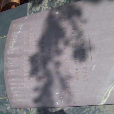 BULL Thomas -1863  &amp; Elizabeth French -1872