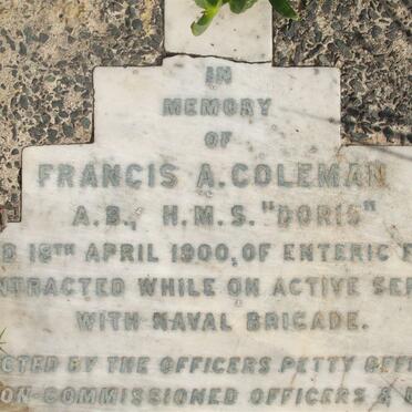 COLEMAN Francis A. -1900