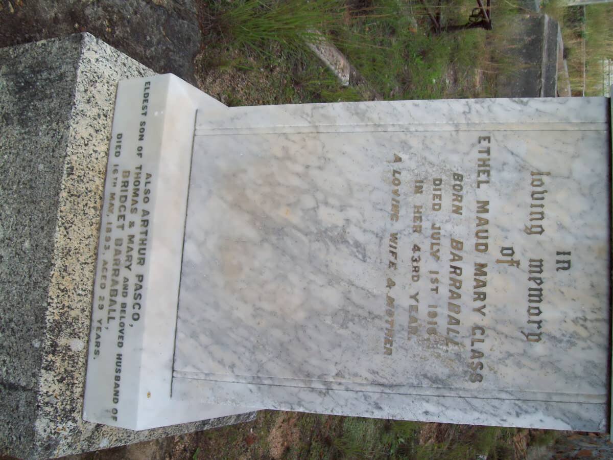 CLASS Ethel Maud Mary nee BARRABALL  -1916