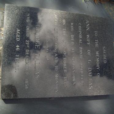 DALLAS George -1858 &amp;  Ann -1845