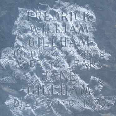 GILLHAM Frederick William -1878 &amp; Jane -1879