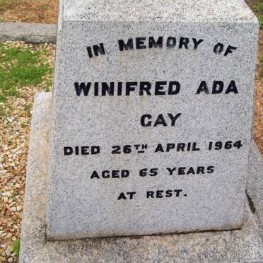 GAY Winifred Ada -1964 :: GAY Lewis Charles -1967 &amp; Cissie -1930