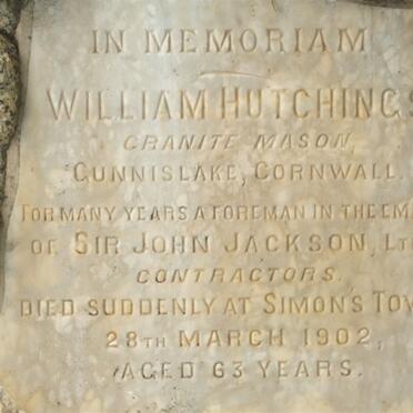 HUTCHINGS William -1902