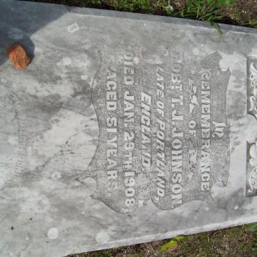 JOHNSON Robert T.J. -1908