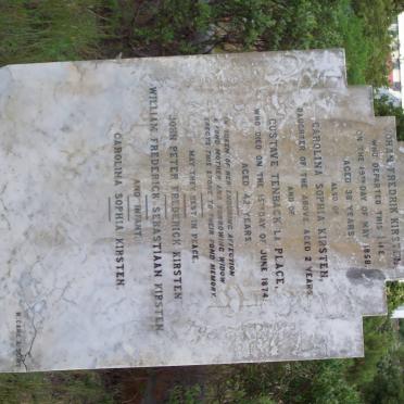 KIRSTEN Johan Fredrik -1858 :: KIRSTEN Carolina Sophia :: LA PLACE Gustave Tenback -1874