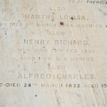 KINDO Martha Louisa -1888 :: KINDO Henry Richard -1826 :: KINDO Alfred Charles -1892