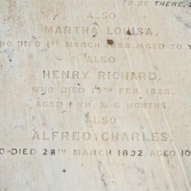 KINDO Martha Louisa -1888 :: KINDO Henry Richard -1826 :: KINDO Alfred Charles -1892