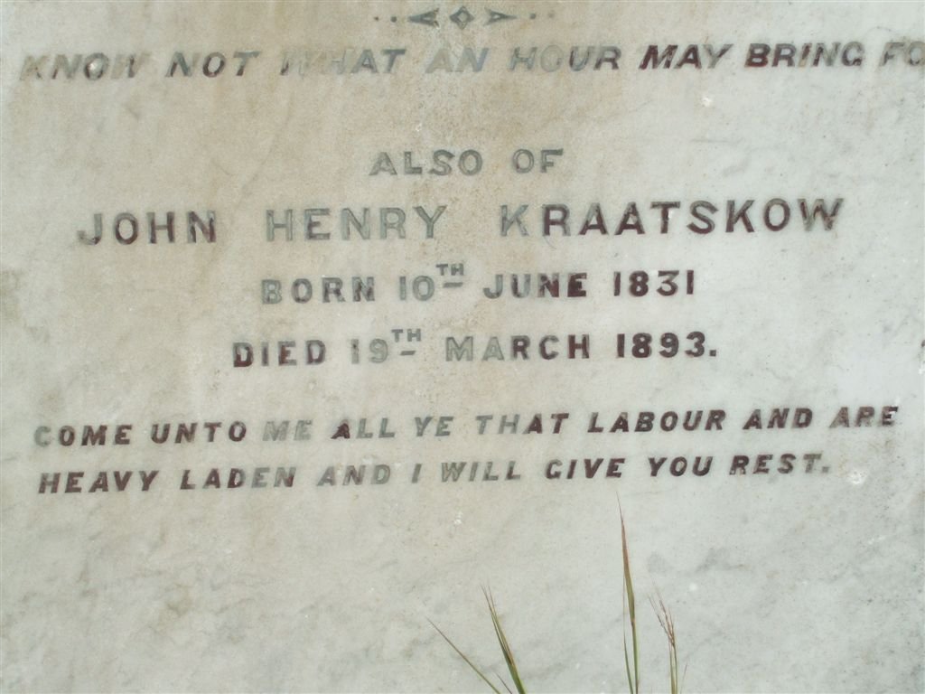 KRAATSKOW John Henry 1831-1893