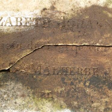 KOCK  Elizabeth Johanna, de nee MALHERBE 1867-1871