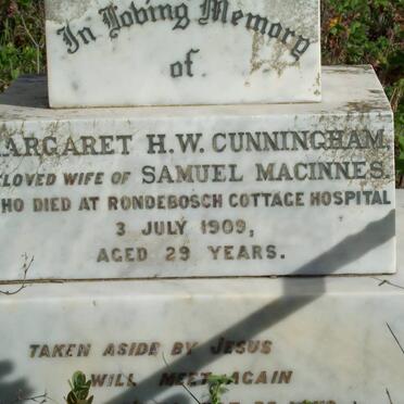 MACINNES Margaret H.W. nee CUNNINGHAM -1909