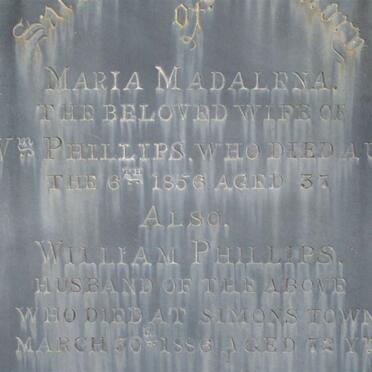 PHILLIPS William -1886 &amp; Maria Magdalena -1856