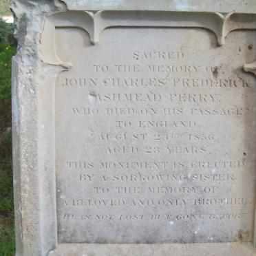 PERRY John Charles Frederick Asmead -1856