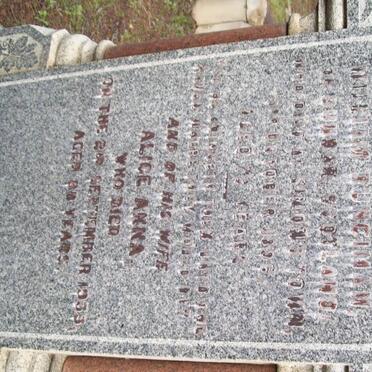 RUNCIMAN William 1858-1936 &amp; Elizabeth Sarah -1896 :: RUNCIMAN William -1896 &amp; Alice Anna -1933