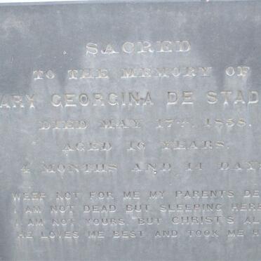 STADLER Mary Georgina, de -1859