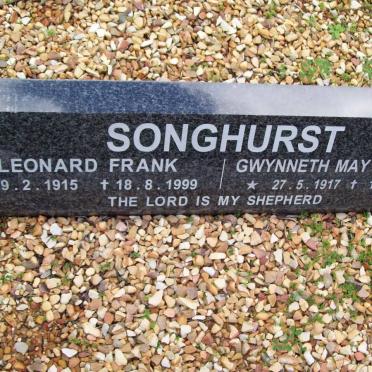 SONGHURST Leonard Frank 1915-1999 &amp; Gwynneth May GAY 1917-2001