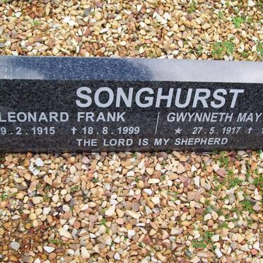 SONGHURST Leonard Frank 1915-1999 &amp; Gwynneth May GAY 1917-2001
