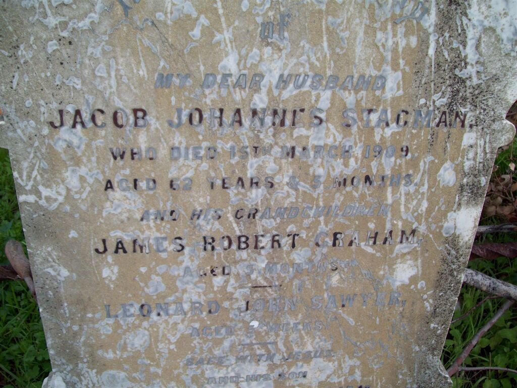 STAGMAN Jacob Johannes -1909 :: STAGMAN James Robert Graham -1909 :: STAGMAN Leonard John Sawyer -1909