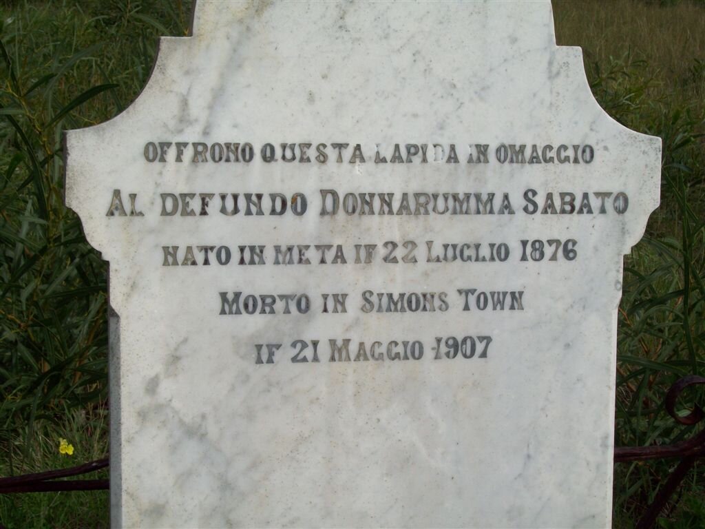 SABATO Al Defundo Donnarumma 1876-1907