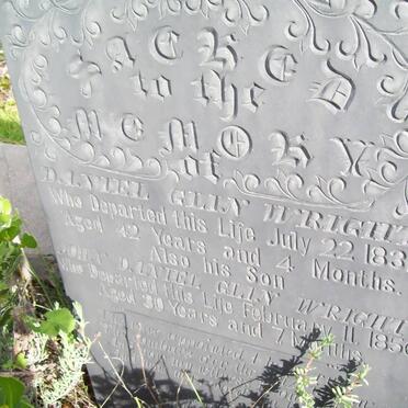 WRIGHT Daniel Glin -1831 :: WRIGHT John Daniel Glin -1856