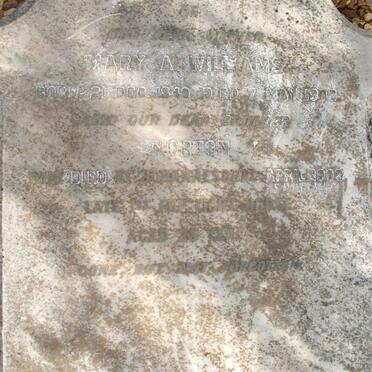 WILLIAMS Mary A. 1840-1902 :: WILLIAMS Norton -1902